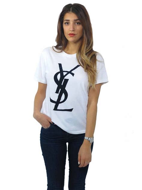 ysl tshirt white|YSL t shirt women.